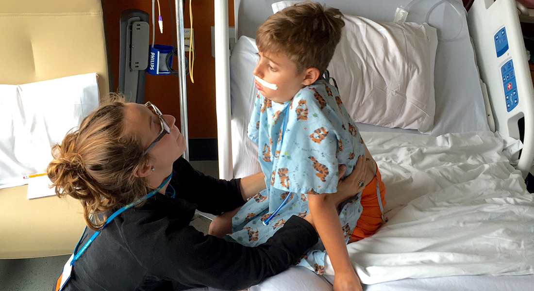 Braiden and his therapist